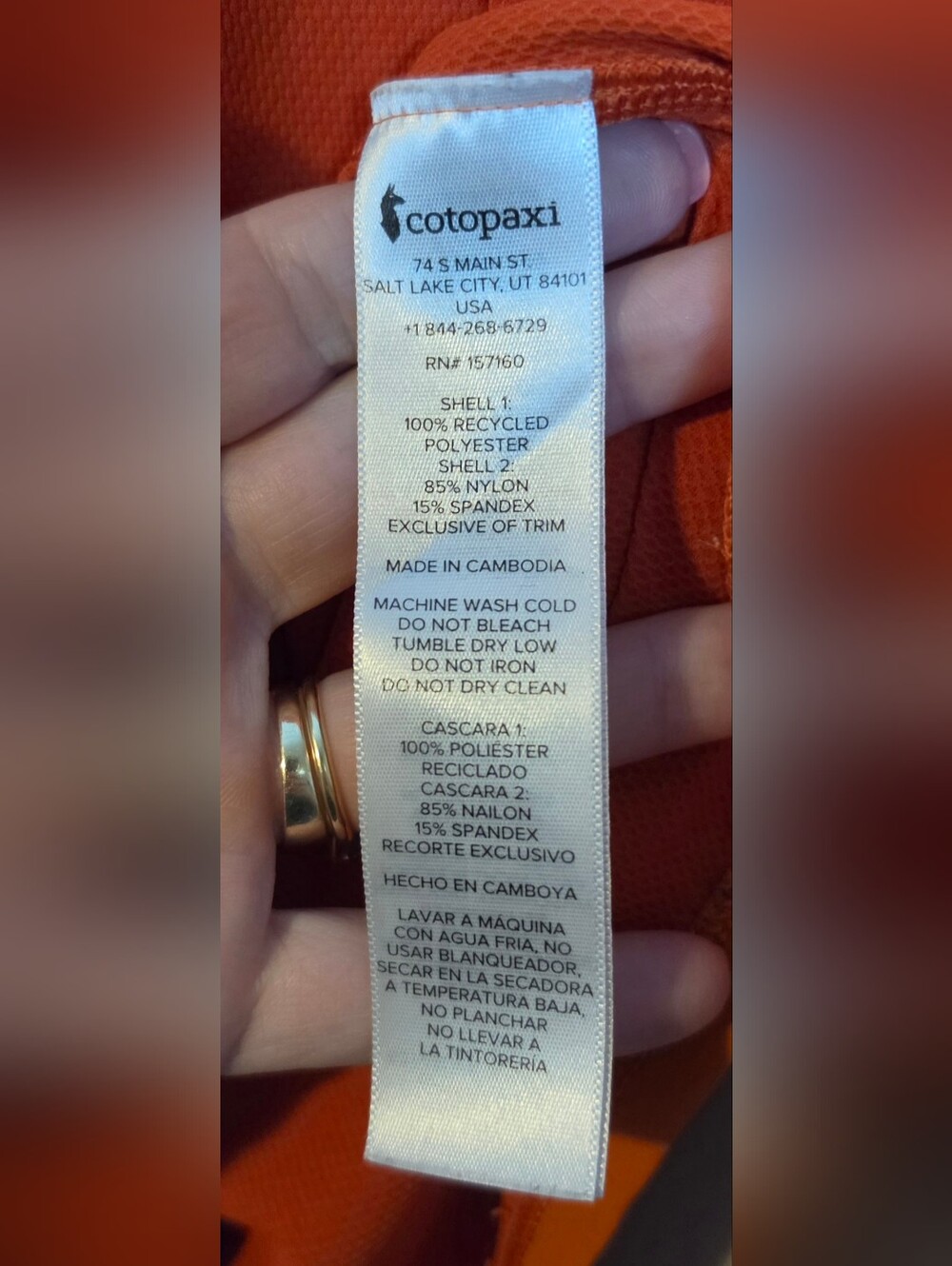 Cotopaxi Sombra Sun Hoodie Womens L Orange UPF 50+ Hiking Gorpcore *small Stain* - Picture 9 of 9
